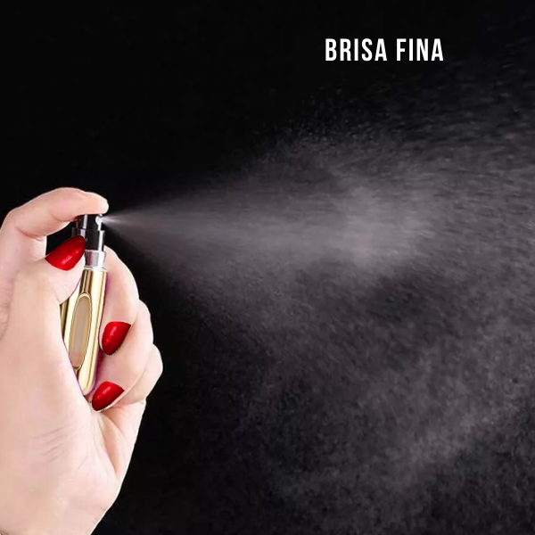 Mini Frasco de Perfume Portatil Reutilizable 5ml/0.17oz Color Dorado