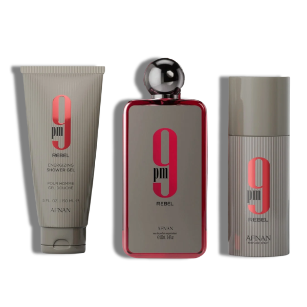 Afnan 9PM Rebel Set 3 pzas EDP 100ml/3.4oz  Men