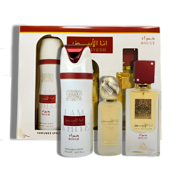 Lattafa Ana Abiyedh Rouge EDP Gift Set Unisex 100ml/3.4oz Unisex