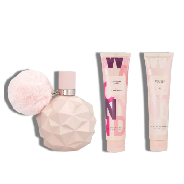Ariana Grande Set 3 piezas Sweet Like Candy 100ml/3.4 Oz EDP  Women