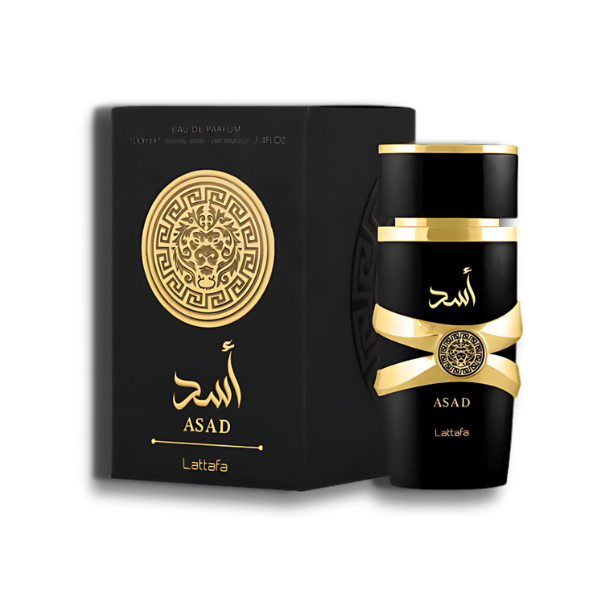 Lattafa Asad 100ml/3.4 Oz EDP Spr -Black-Gold Box- Men