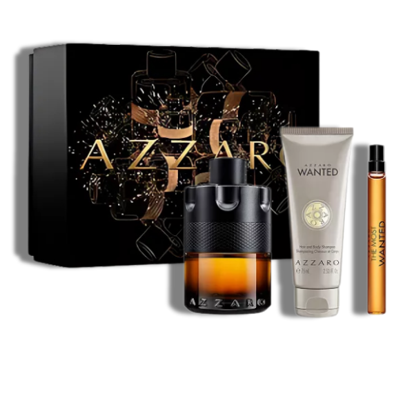 Azzaro The Most Wanted Parfum Set 3 Pzas c/Travel spray Men's Set