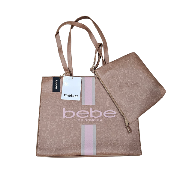 Cartera Marca Bebe Original - Bolso Bebe Tote Marron y Rosa