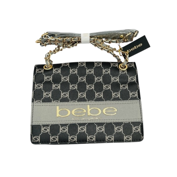 Cartera Marca Bebe Original - Bolso bebe de hombro con monograma Serena negro