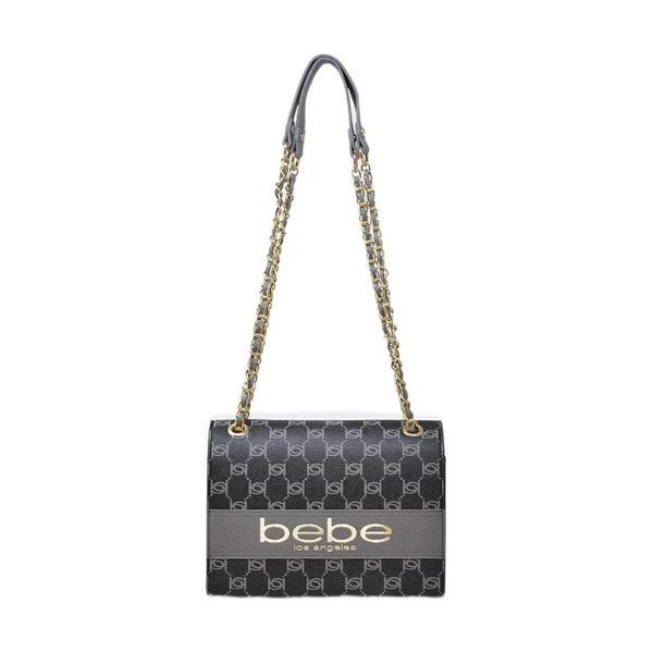 Cartera Marca Bebe Original - Bolso bebe de hombro con monograma Serena negro