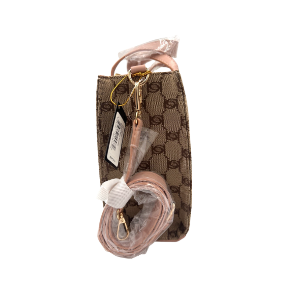 Cartera Marca Bebe Original -Bolso Tote marrón y rosa