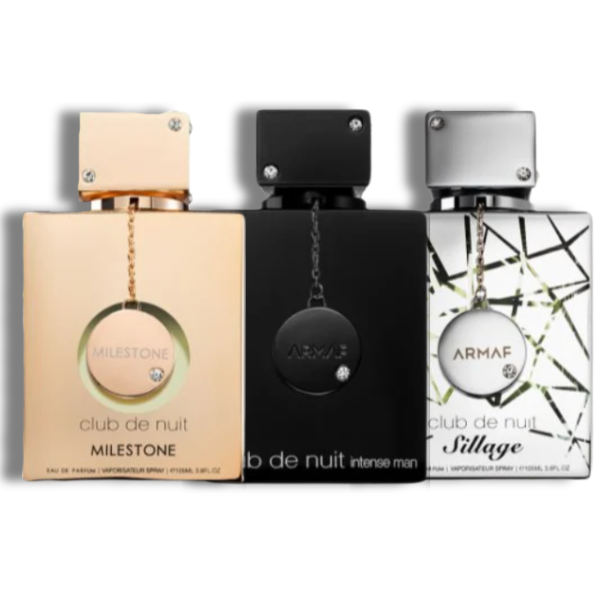 Mini Club de Nuit Intense Man| Sillage| Milestone Armaf EDP 30ml/1.0oz Set 3 pzas  Men's Set