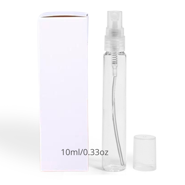 Frasco para Decant - Botella de Perfume Vidrio 10ml/0.33oz Vacío Recargable con Caja Blanca