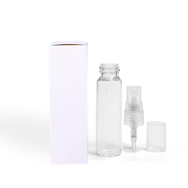 Frasco para Decant - Botella de Perfume Vidrio 5ml/0.17oz Vacío Recargable con Caja Blanca