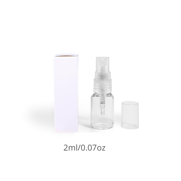 Frasco para Decant - Botella de Perfume Vidrio 2ml/0.07oz Vacío Recargable con Caja Blanca