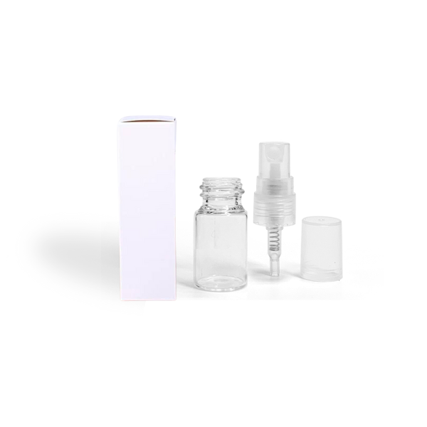 Frasco para Decant - Botella de Perfume Vidrio 2ml/0.07oz Vacío Recargable con Caja Blanca