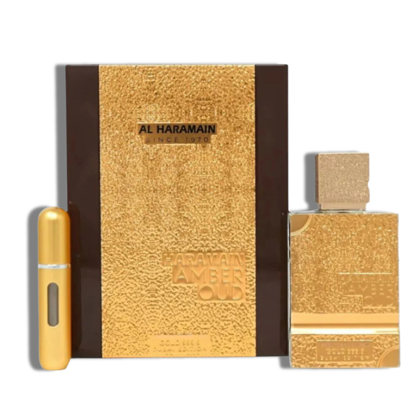 Al Haramain Amber Oud Gold 999.9 Dubai Edition 75ml/2.5 Oz Extrait De Parfum Spr+Refillable Unisex