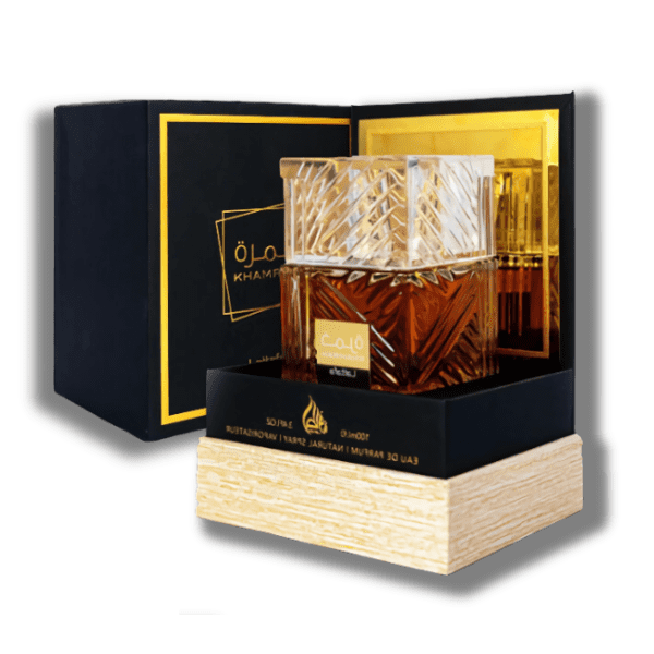 Lattafa Khamrah 100ml/3.4 Oz EDP Spr -Black-Wood Box- Men