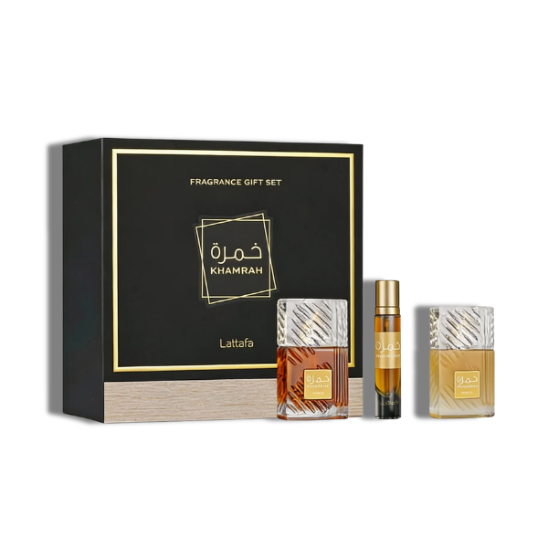 Lattafa Khamrah EDP Set 3 pzas Men's Set