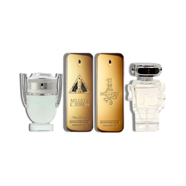 Paco Rabanne 4 Pcs Mini Set 5ml/0.17 Oz  Phantom +Invictus+1 Million Elixir+1 Million Men-Mini Set