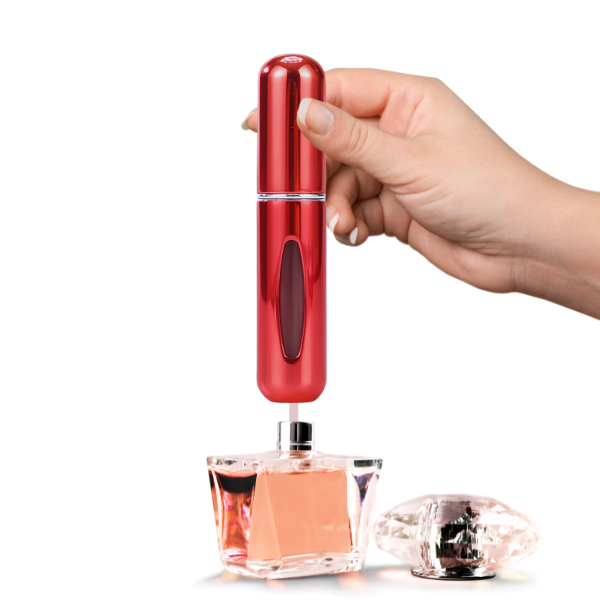 Mini Frasco de Perfume Portatil Reutilizable 5ml/0.17oz Color Rojo
