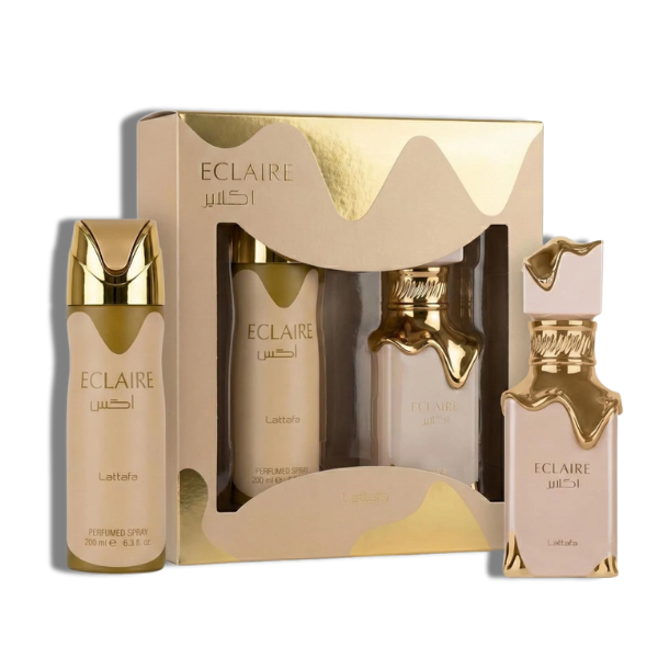 Lattafa Set Eclaire 2 Pcs 3.4 Oz Edp + 200Ml Perfumed Spray Women