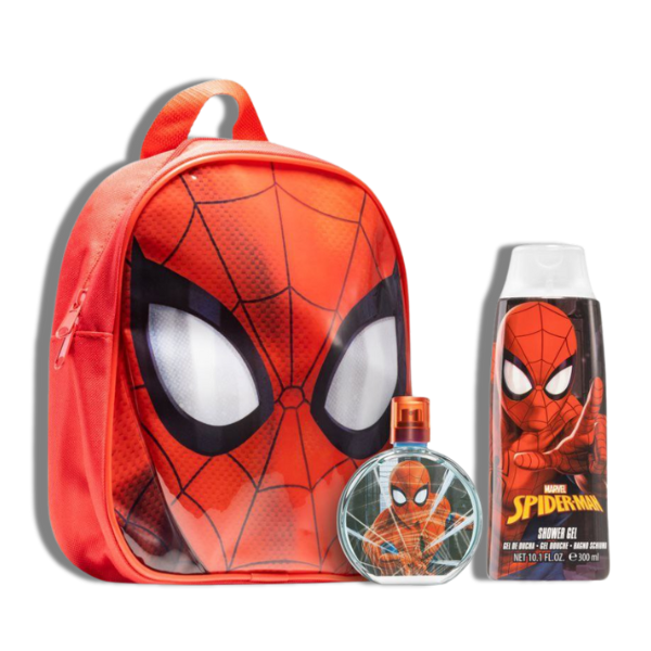 Marvel Spider-Man Set 3 Pzas Mochila Shower Gel EDT 50ml/1.7oz Kids Sets