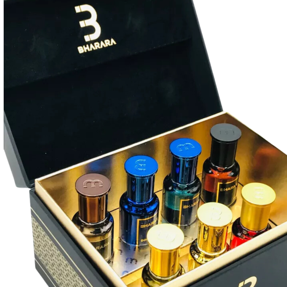 Bharara Mini The Collection  7 Pzas 0.34 Oz Set EDP (King,Double Bleu,Bleu,Don,Niche Femme,Niche,Queen) Men's Set