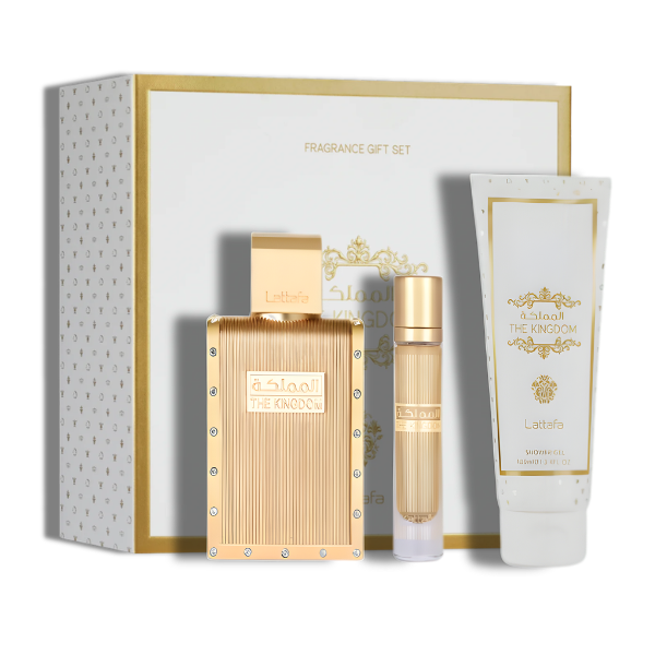Lattafa The Kingdom EDP Set 3 pzas Men's Set 100ml/3.4oz  Men