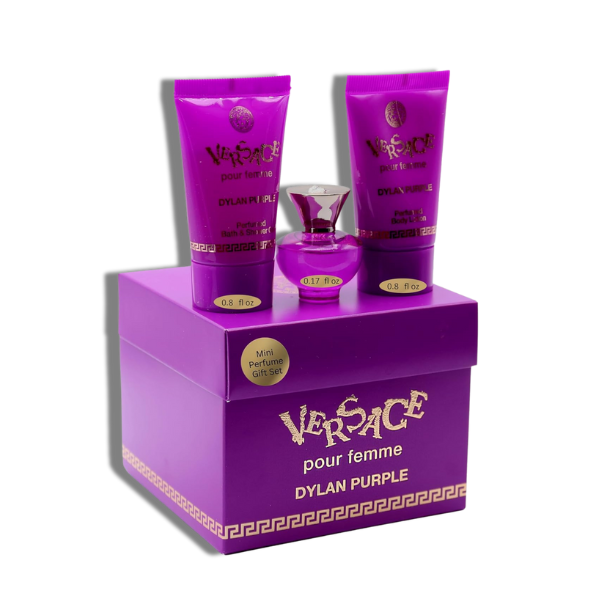 Versace Dylan Purple Pour Femme EDP 5ml/0.17oz Mini Set 3 Pzas Women