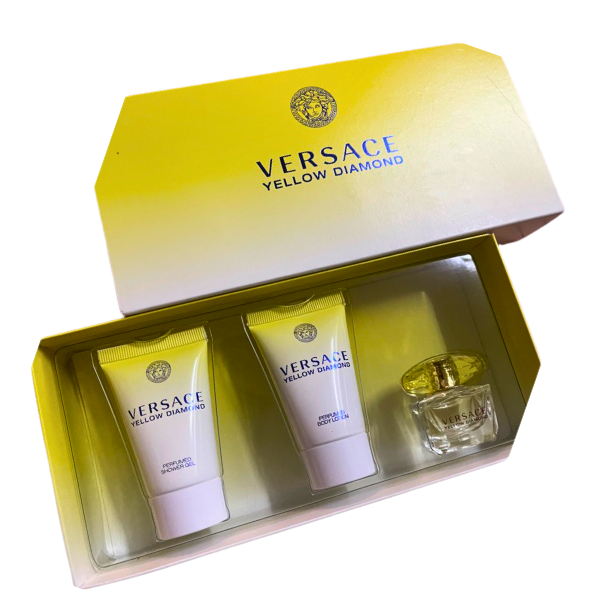 Versace Yellow Diamond  EDT 5ml/0.17oz Mini Set 3 Pzas Women