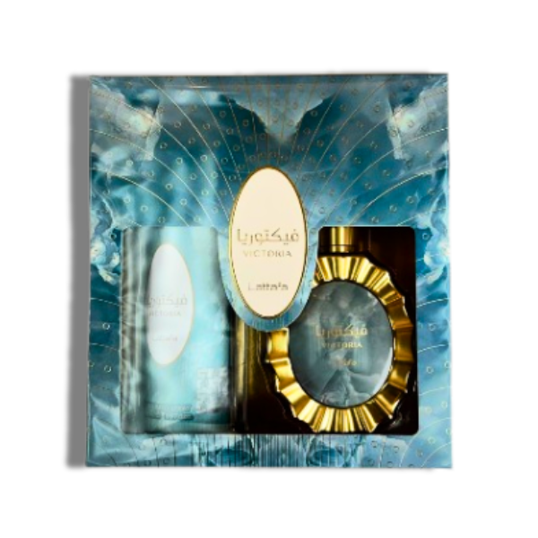 Lattafa Victoria 100ml/3.4 Oz EDP Set 2 Piezas EDP 3.4oz+Body Spray6.8oz Unisex