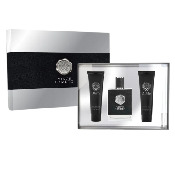 Vince Camuto 3 Pcs Set 100ml/3.4 Oz EDT Spr+90ml/3.0 Oz A/S Balm+90ml/3.0 Oz S.Gel -Hard Box- Men