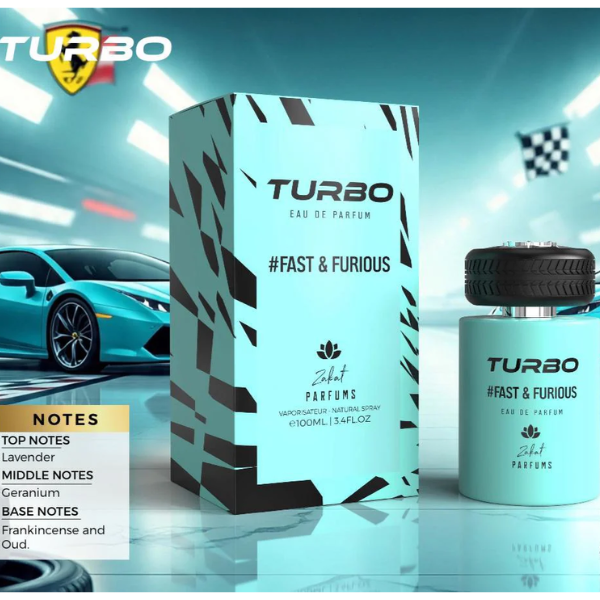 Zakat - TURBO FAST & FURIOUS 100ml/3.4 oz Men -Azul Claro-