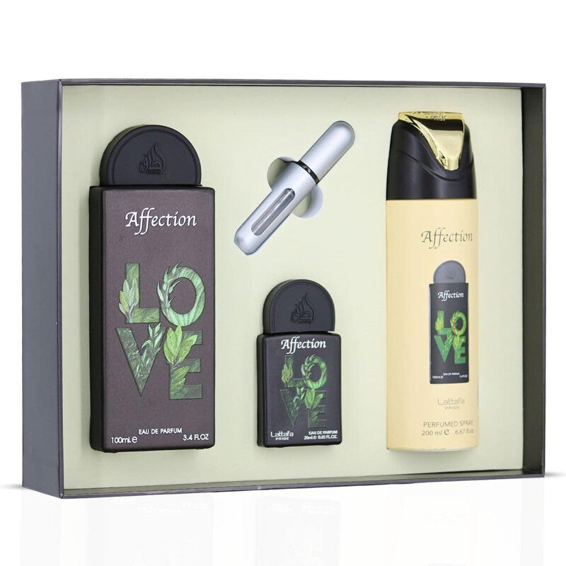 Lattafa Affection Set 4 Pzas Lattafa Pride EDP 100ml/3.4oz Unisex